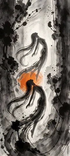 floating feminine apparition