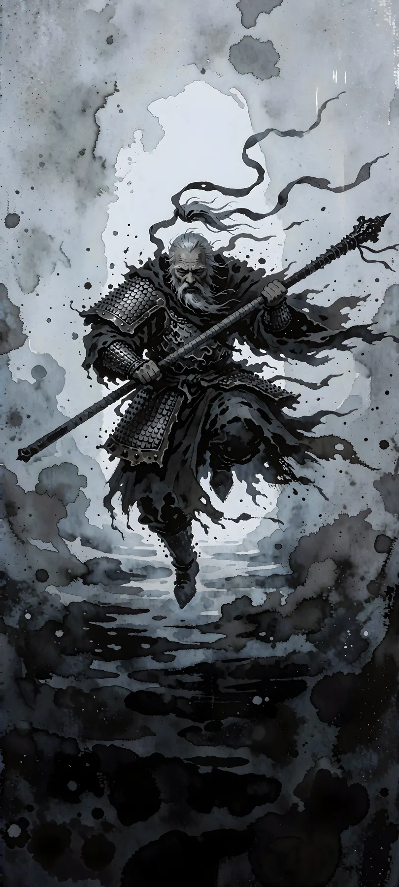 armored elderly warrior-monk