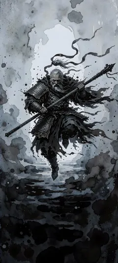 armored elderly warrior-monk