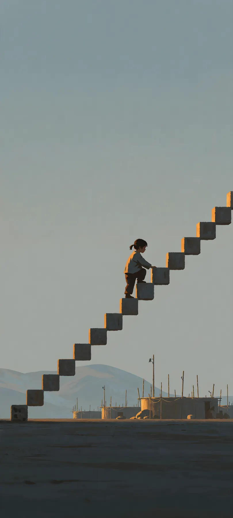 child climbing stairs