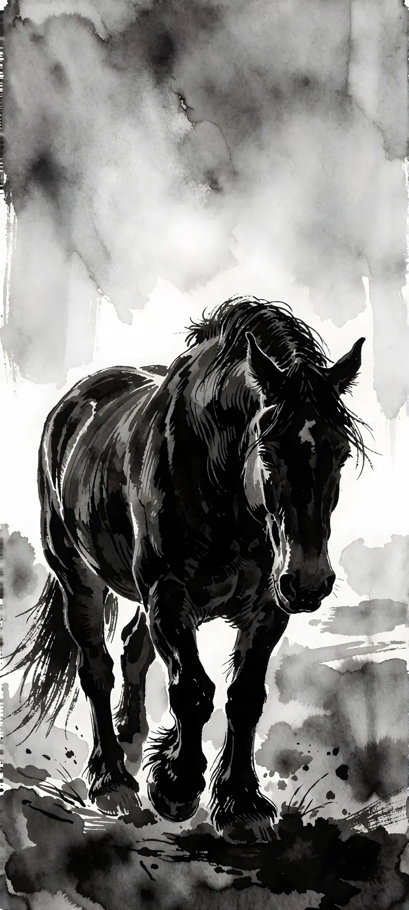 muscular draft horse