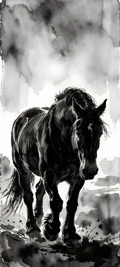 muscular draft horse