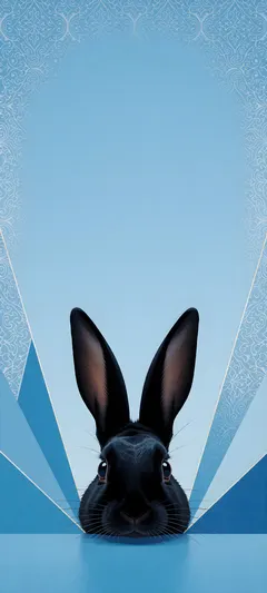 sleek black rabbit