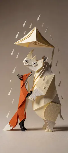 fox and rhinoceros