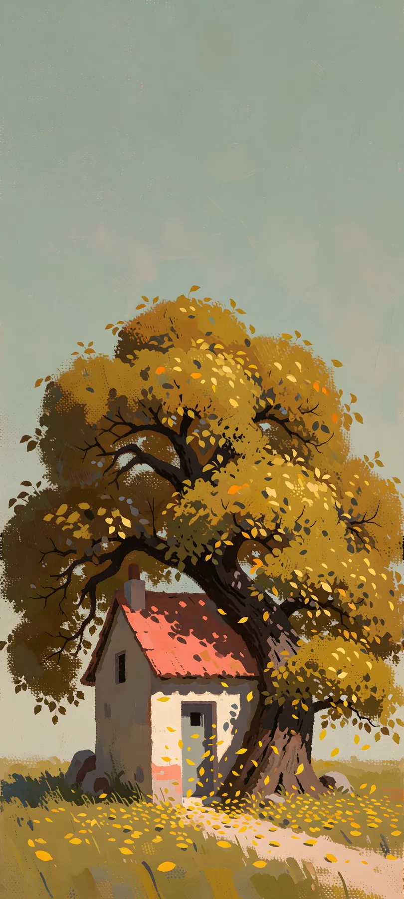 mustard-gold canopy