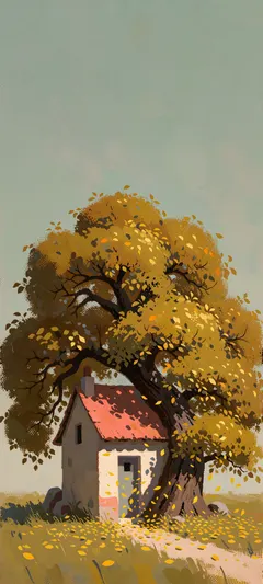 mustard-gold canopy