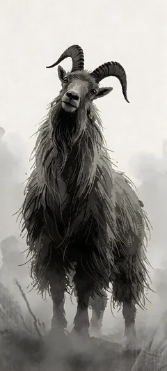 shaggy mountain goat