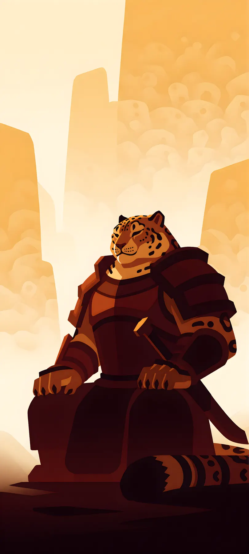 armored leopard figure