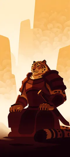 armored leopard figure