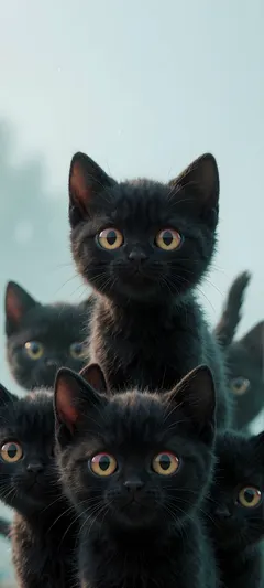 four black kittens