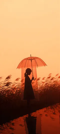 girl with dome umbrella