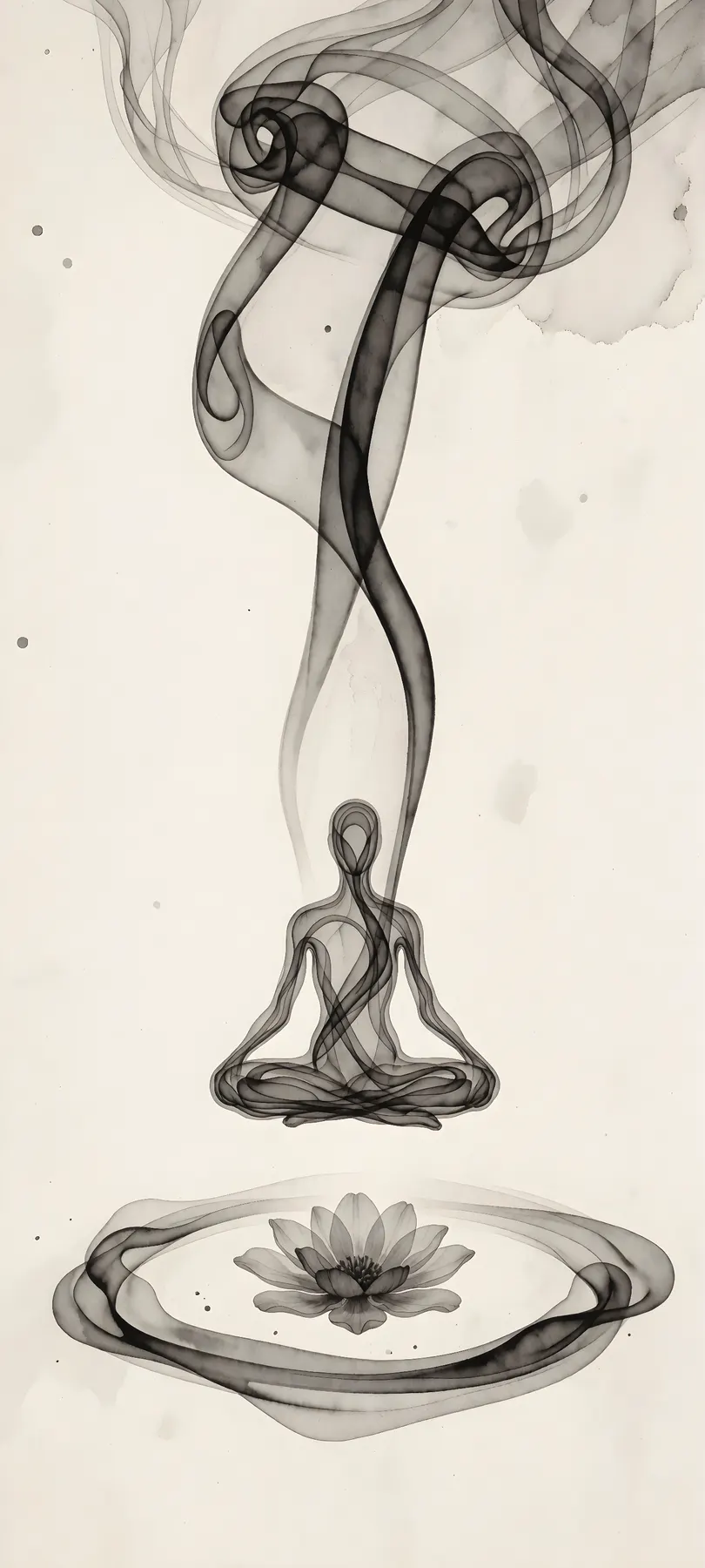 meditating smoke figure