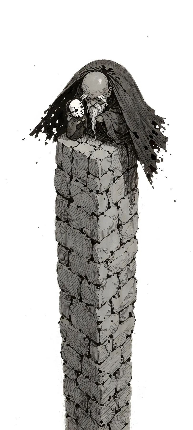 bone-masked child