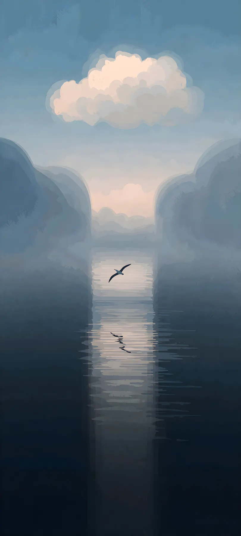 solitary ancient seabird