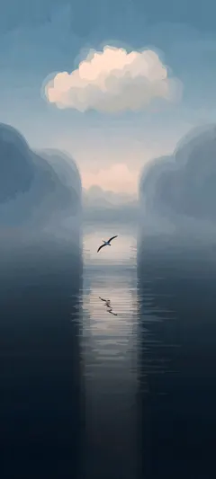 solitary ancient seabird
