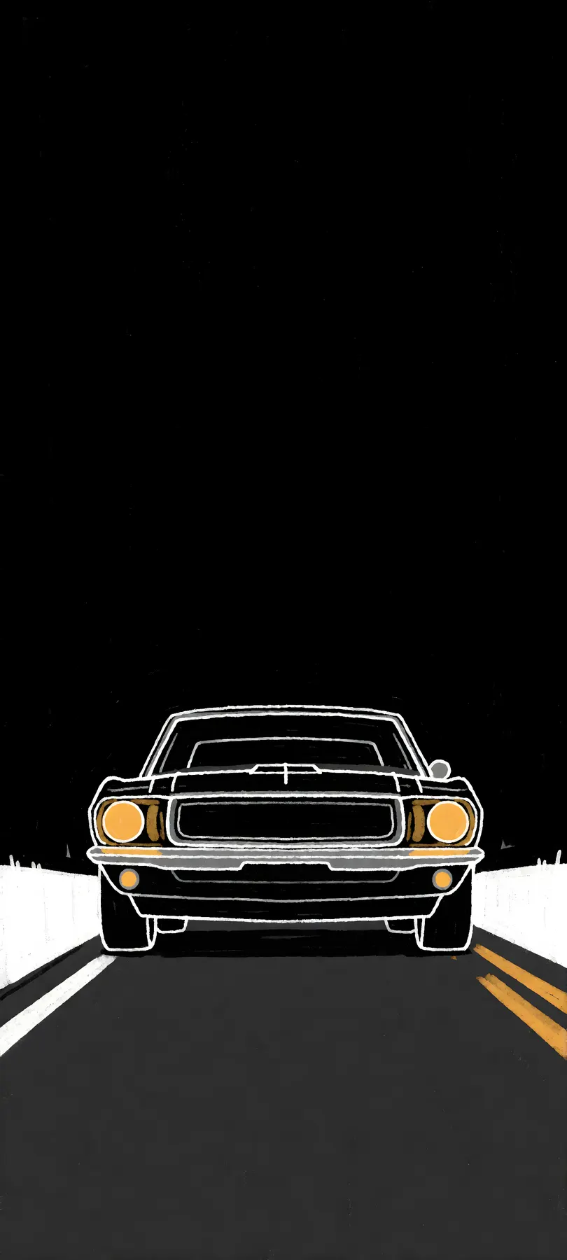 yellow-orange headlights