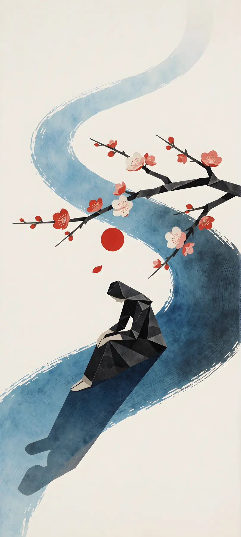folded-paper woman