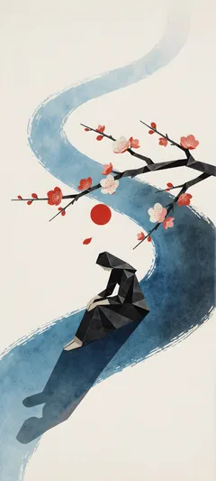 folded-paper woman