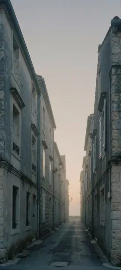 passage between stone houses