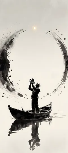 sailor with sextant