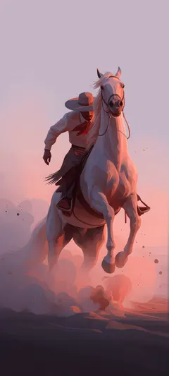 vaquera on rearing stallion