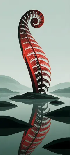 spiraling frond