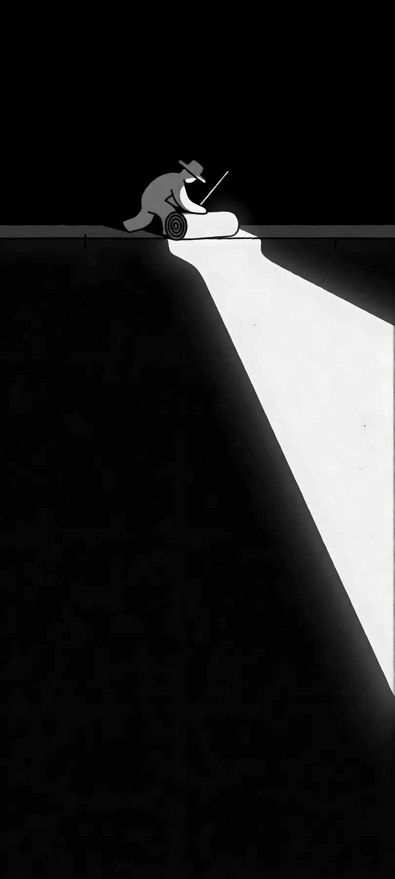 silhouetted painter