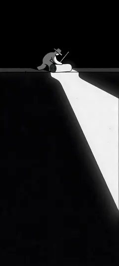 silhouetted painter