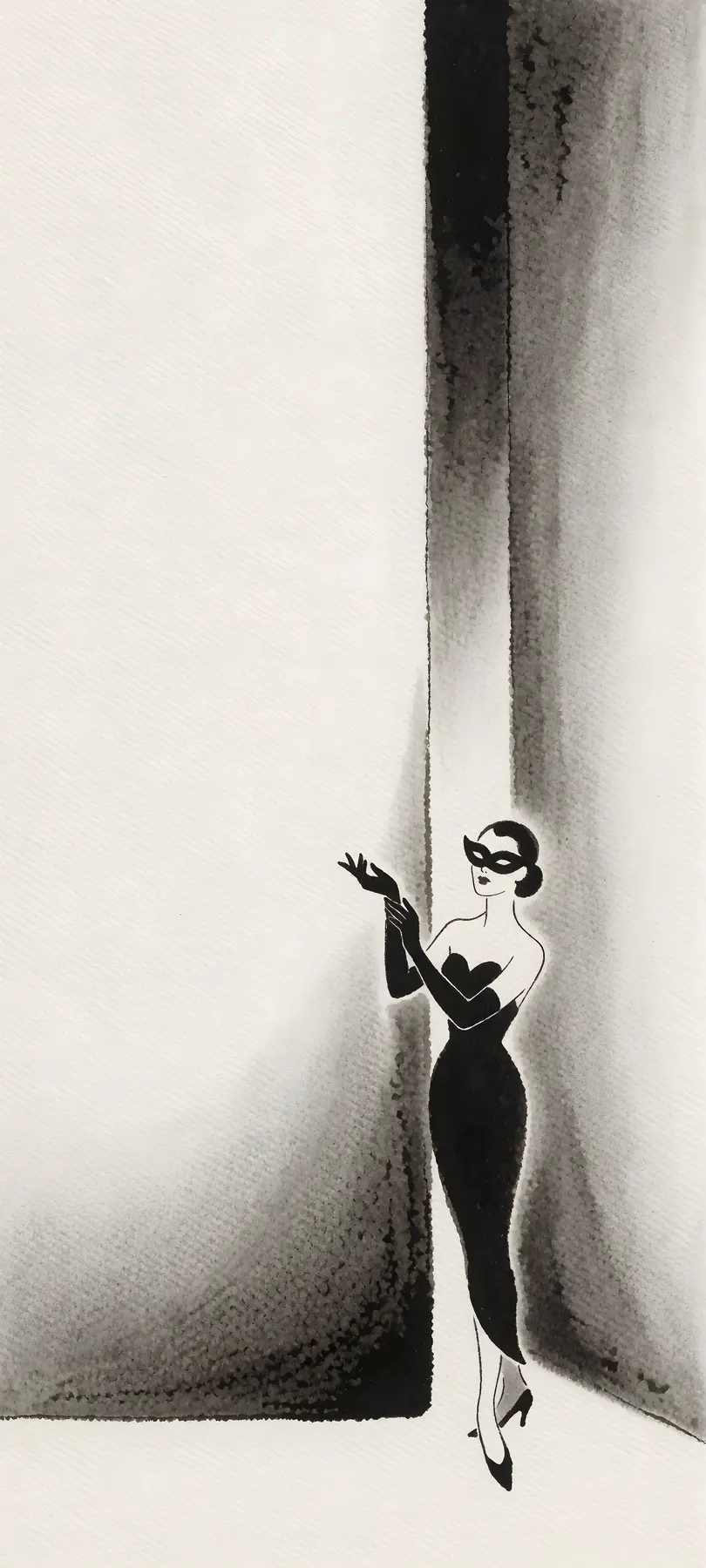masked woman removing glove