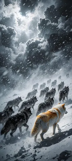 lone white wolf