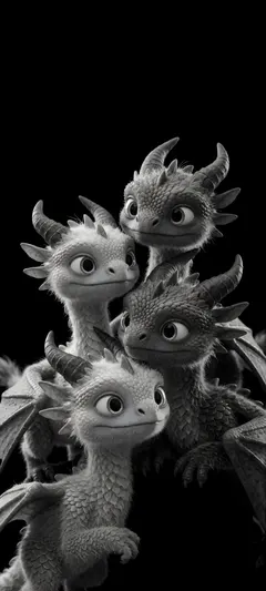 three small dragons