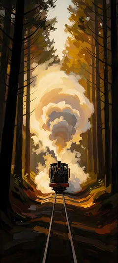 narrow-gauge logging engine