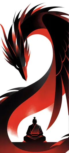 warrior beneath avian-dragon