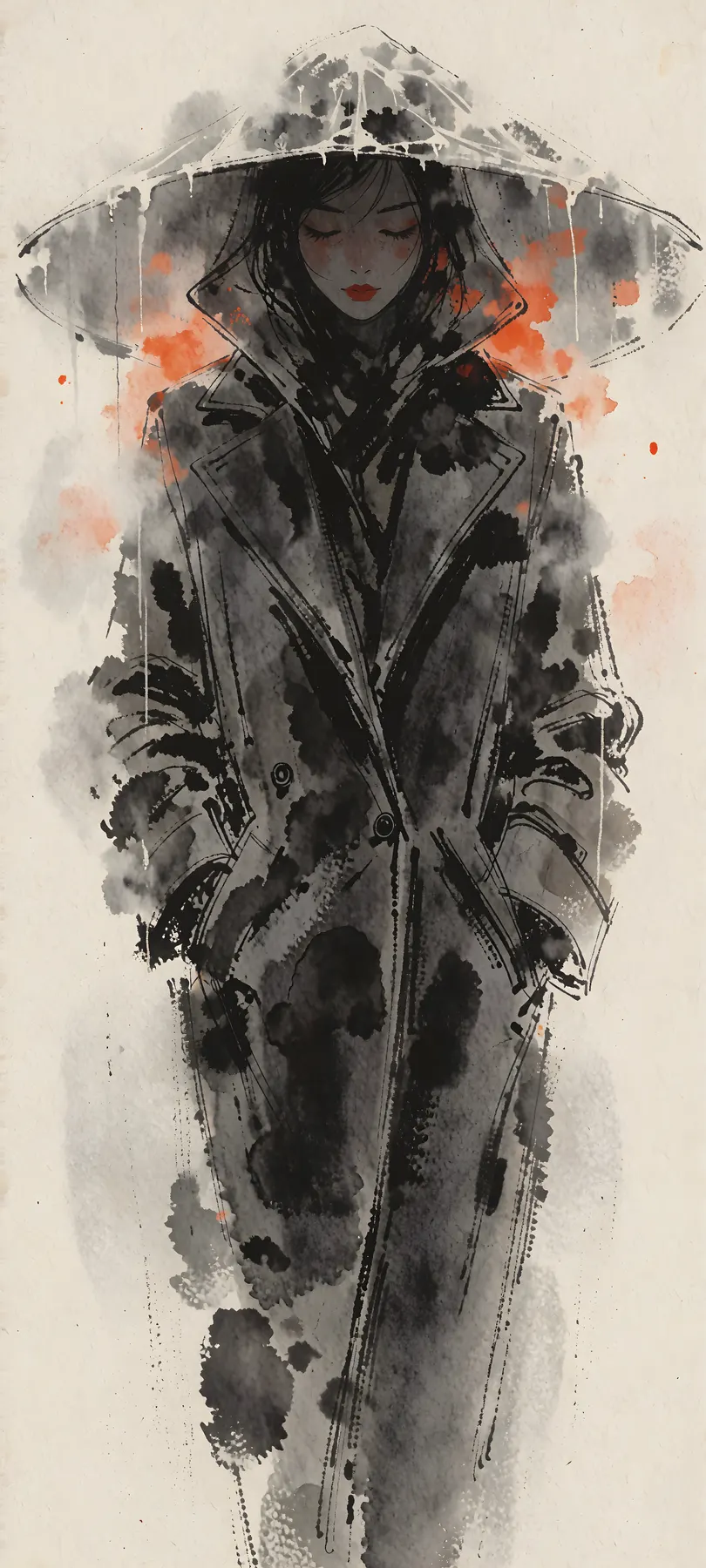hooded woman traveler
