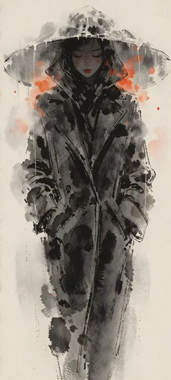 hooded woman traveler