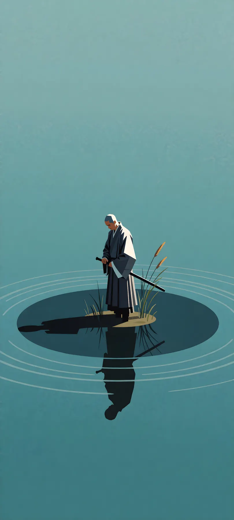 bowed monastic swordsman