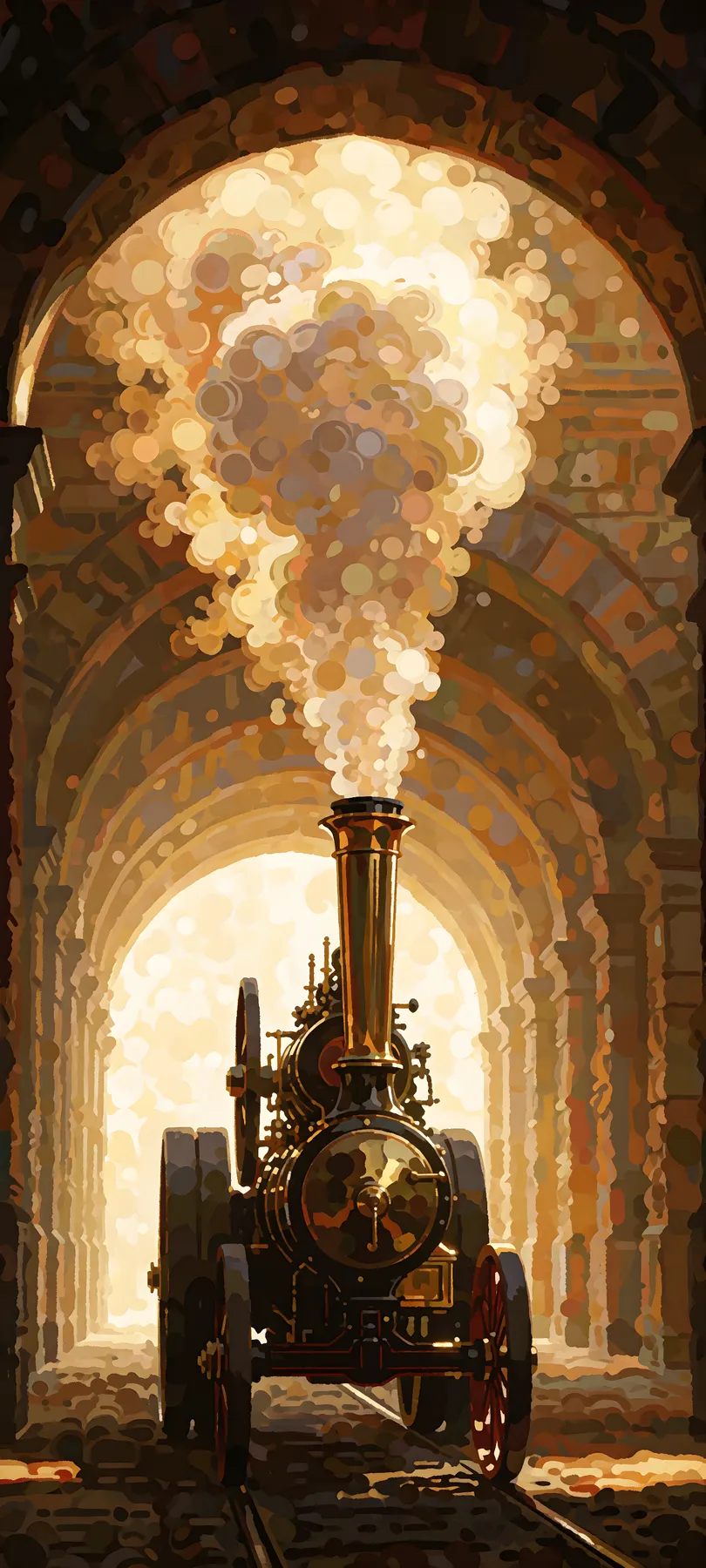 ceremonial brass steam engine