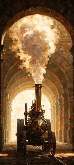 ceremonial brass steam engine