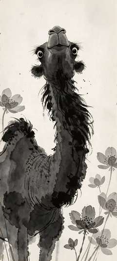 long-necked camel