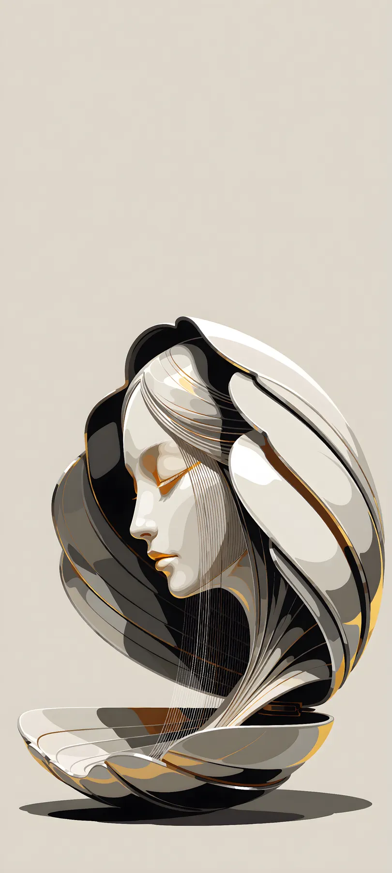 porcelain-faced oracle