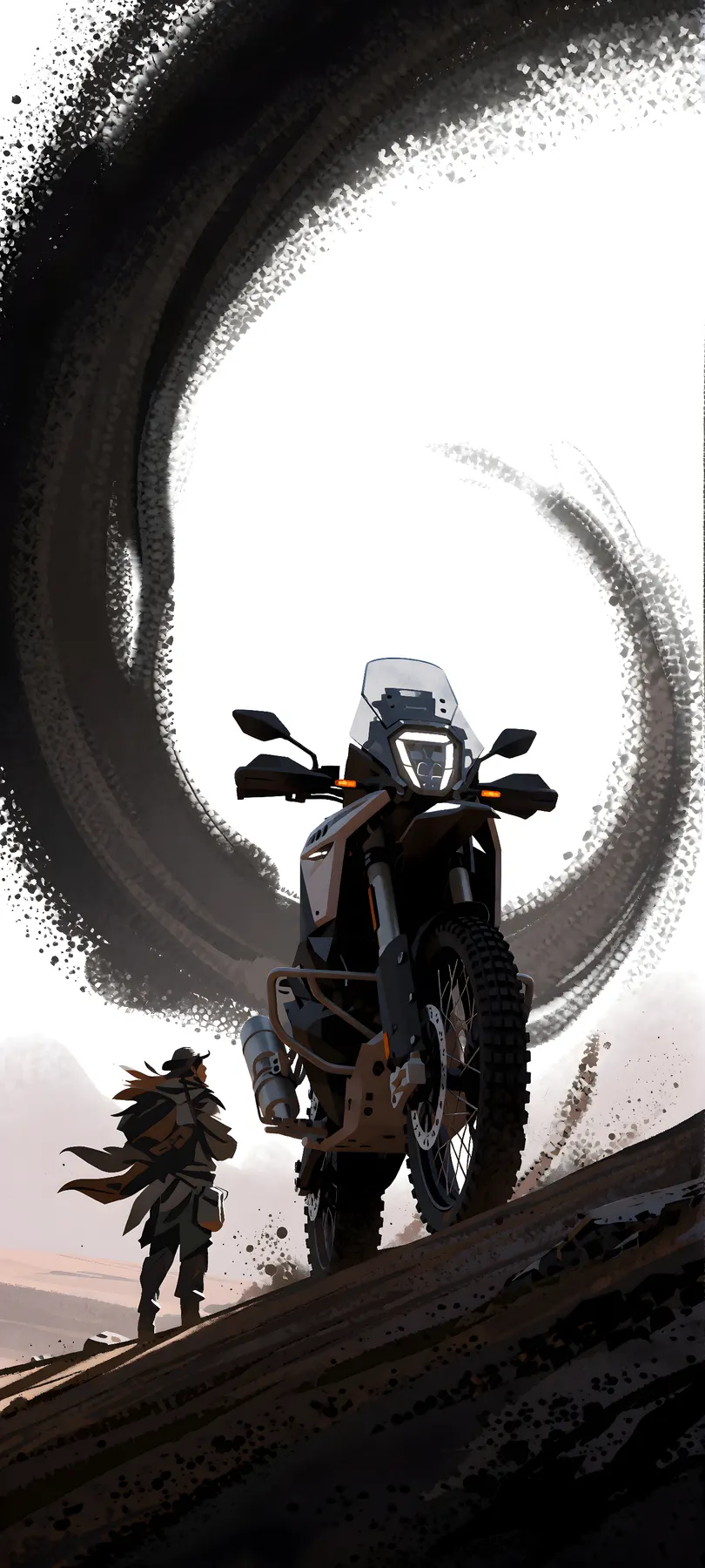 rider with motorcycle
