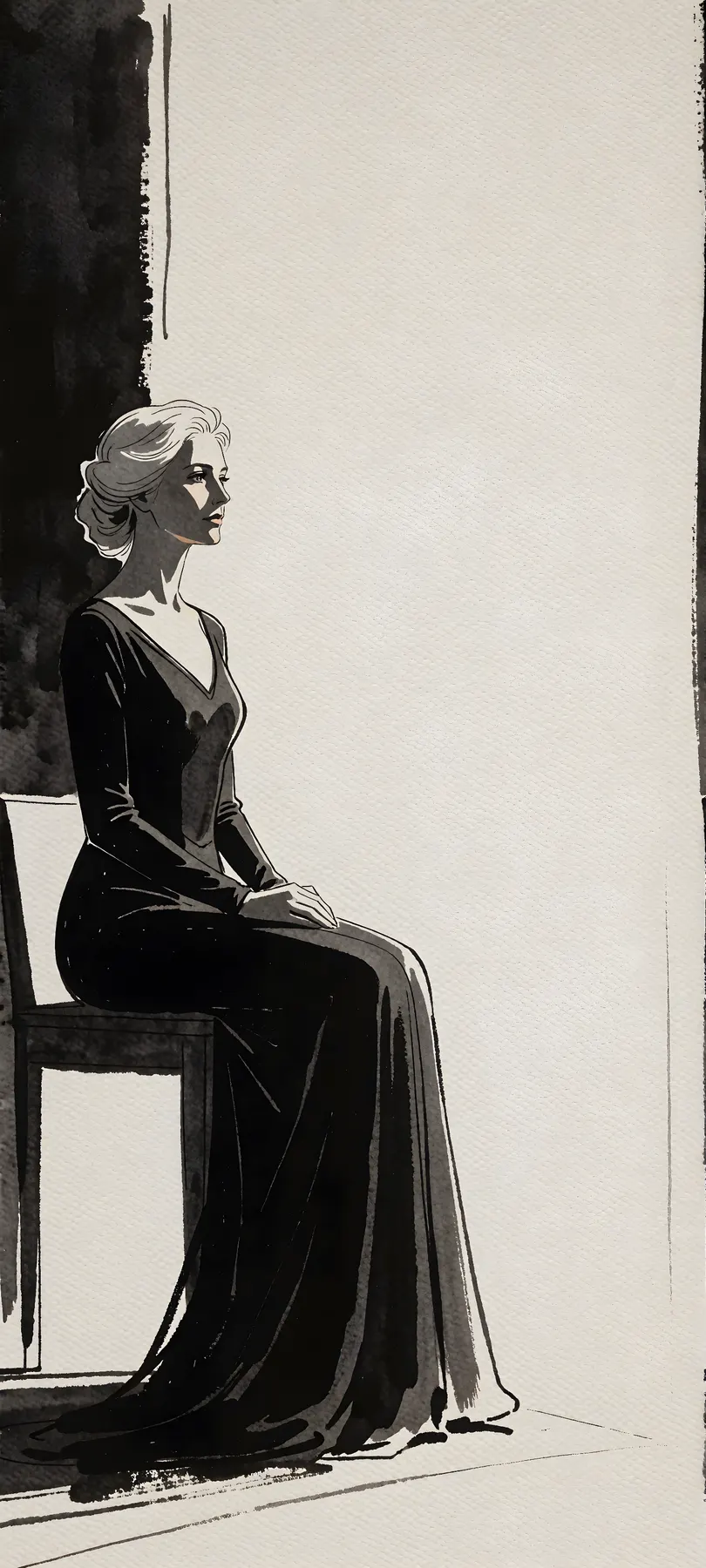 silver-haired woman