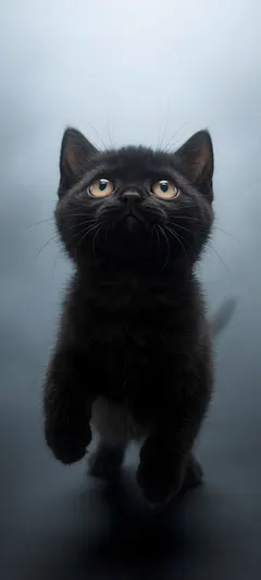 soot-black kitten