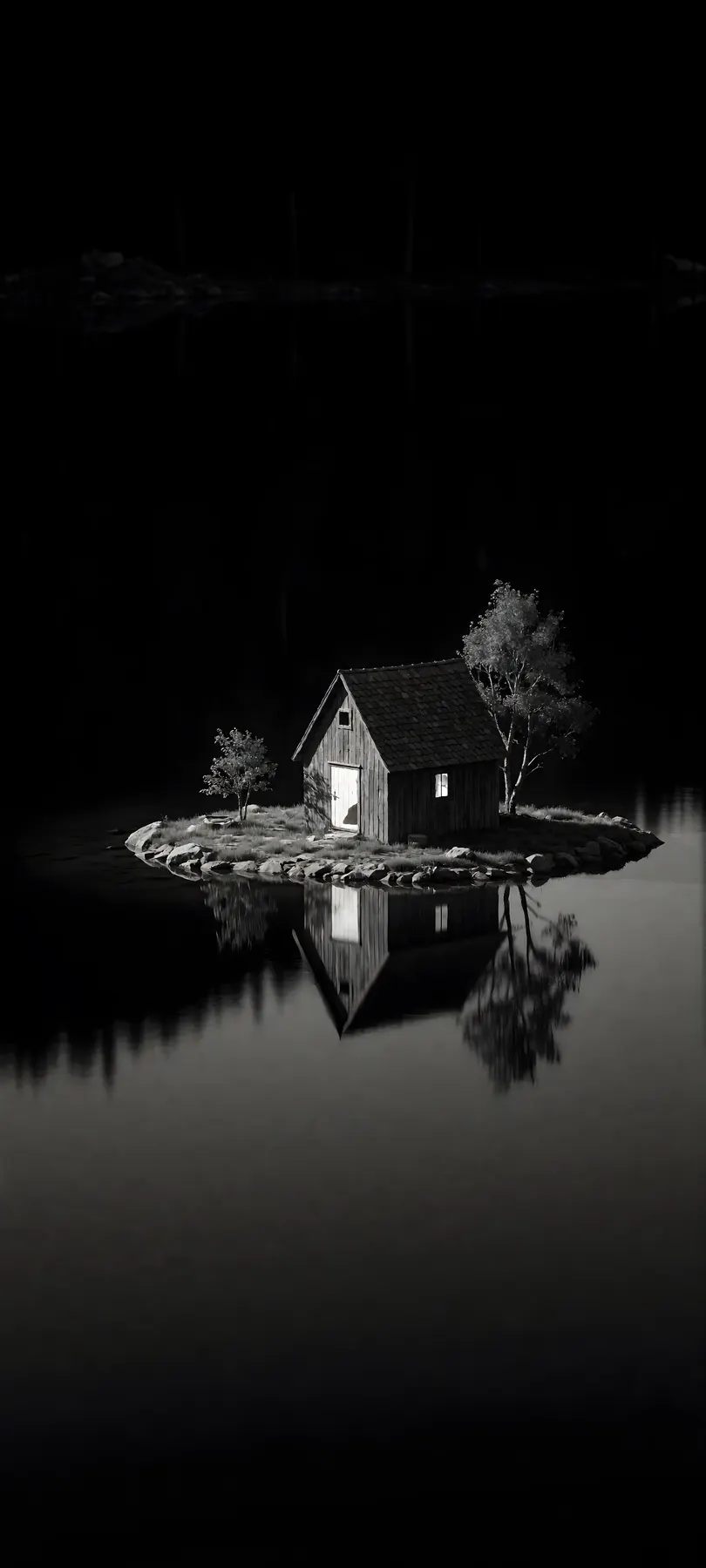 weathered island boathouse