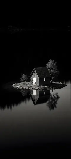 weathered island boathouse