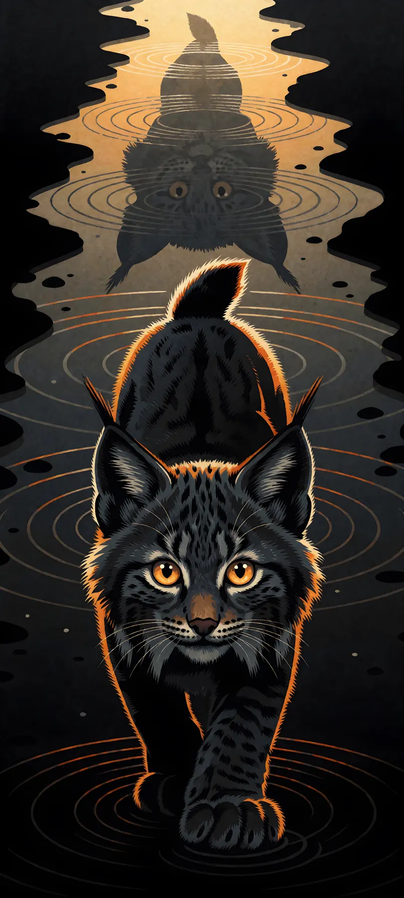 black lynx cub
