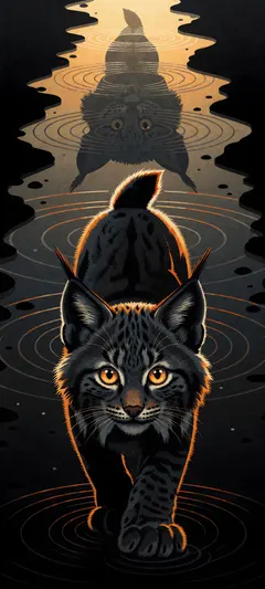 black lynx cub