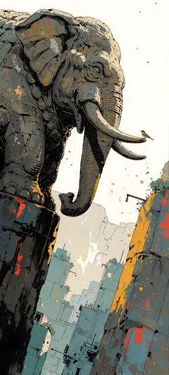 elephant stone guardian