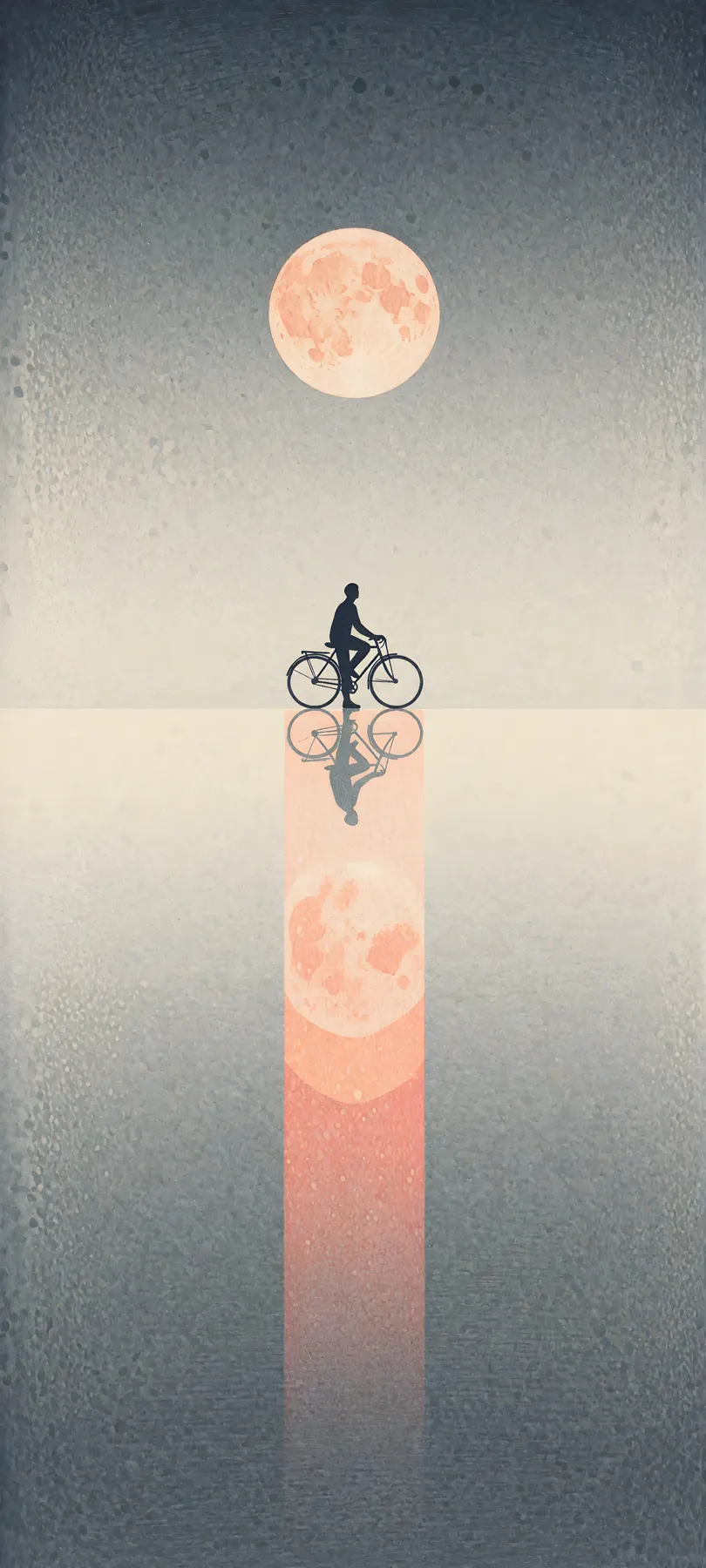 solitary cyclist