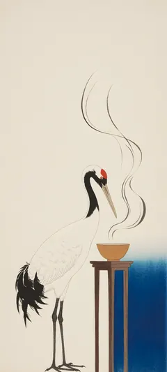 white crane